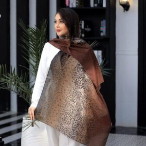 شال طرح دار منگوله دار کد217